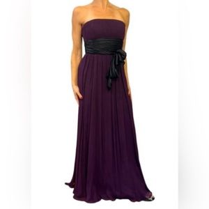 BCBGMAXAZRIA Dark Plum Formal Strapless Dress Size 8